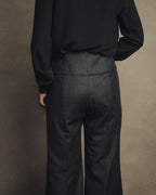 -SPECIAL- "CHANEL" 00's Soft wool cashmere wide leg trousers