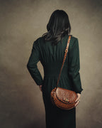 -SPECIAL- "Salvatore Ferragamo" 90's Glossy crocodile pattern shoulder bag