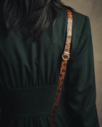 -SPECIAL- "Salvatore Ferragamo" 90's Glossy crocodile pattern shoulder bag