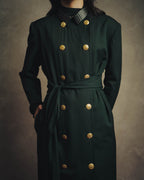 –SPECIAL– "CELINE" 80's Elegant belted double breasted long coat