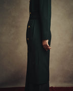 –SPECIAL– "CELINE" 80's Elegant belted double breasted long coat