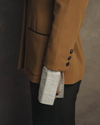 -SPECIAL- "CELINE" 80's-90's Black piped wool tailored jacket