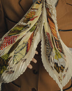 -SPECIAL- "Hermès" 90's-00's Accordion pleated scarf