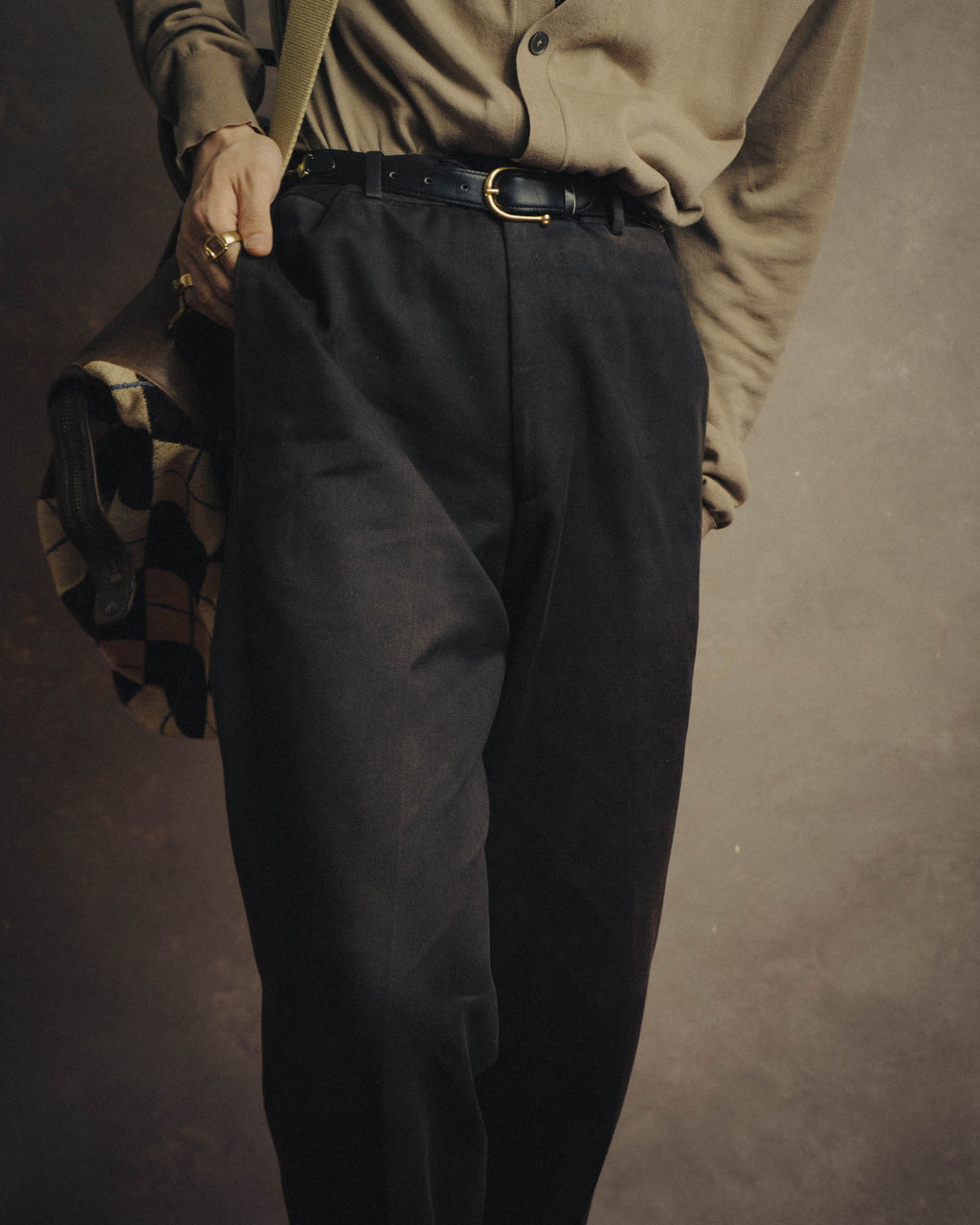 -SPECIAL- "Hermès" 90's-00's Refined cotton trousers