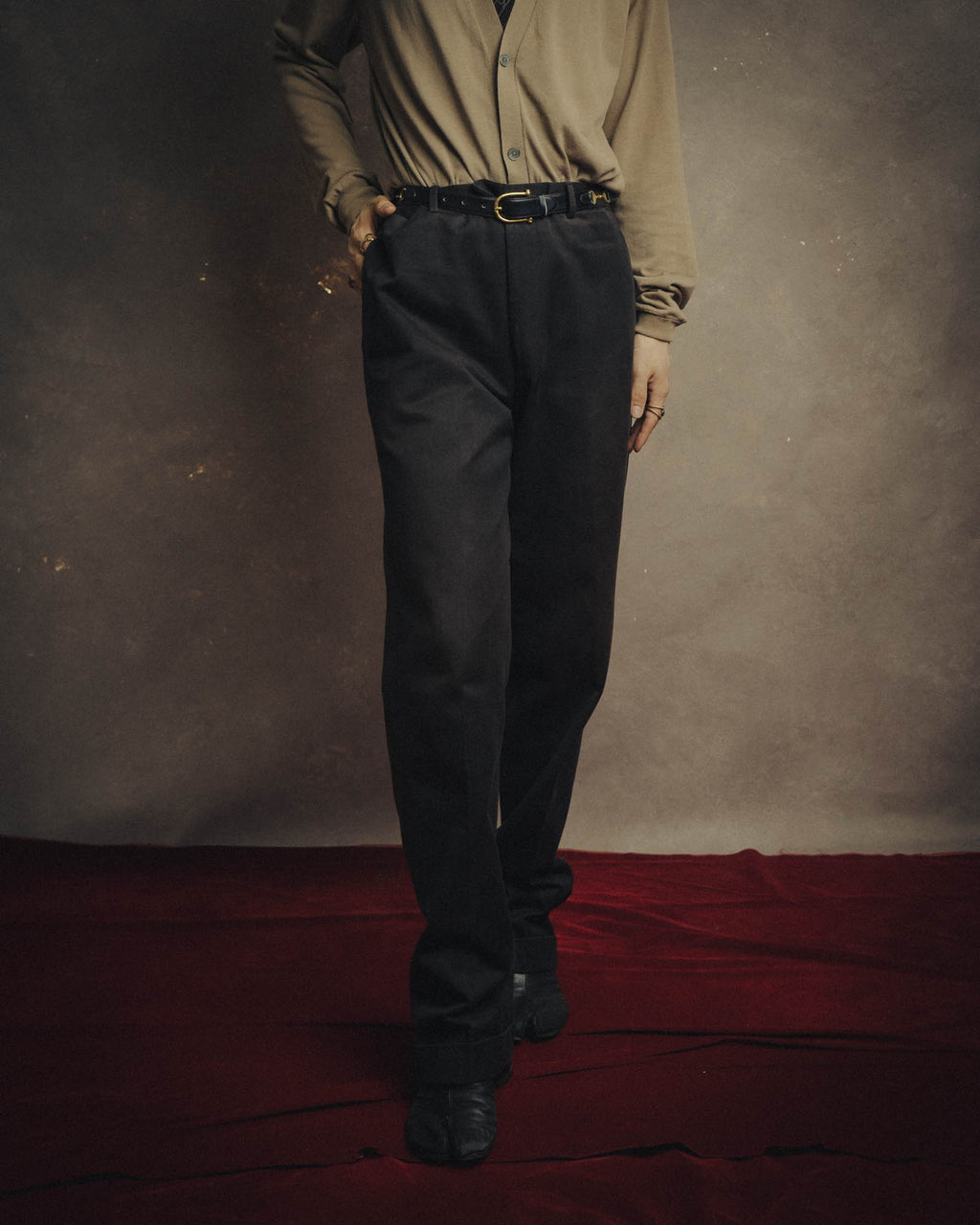 -SPECIAL- "Hermès" 90's-00's Refined cotton trousers