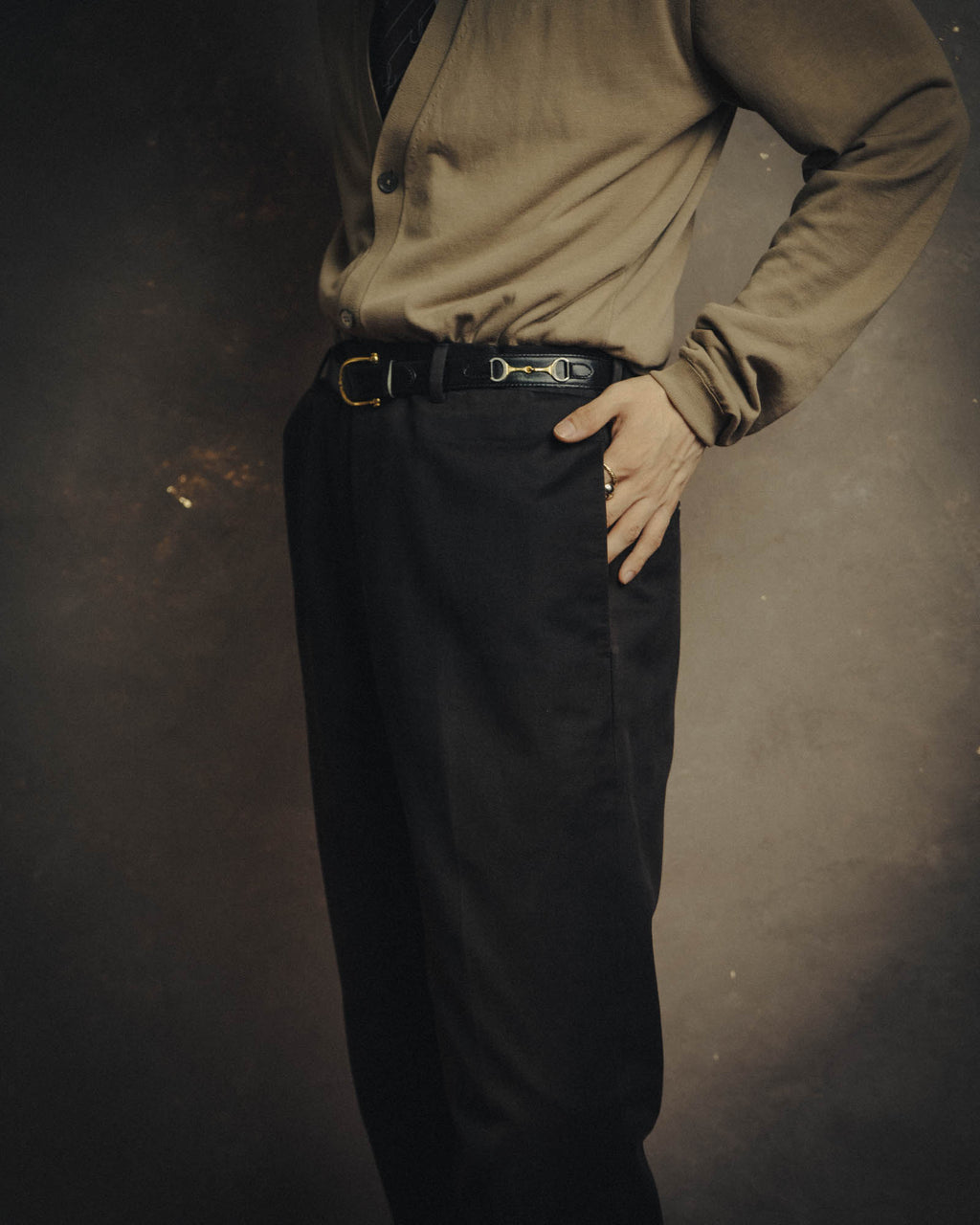 -SPECIAL- "Hermès" 90's-00's Refined cotton trousers