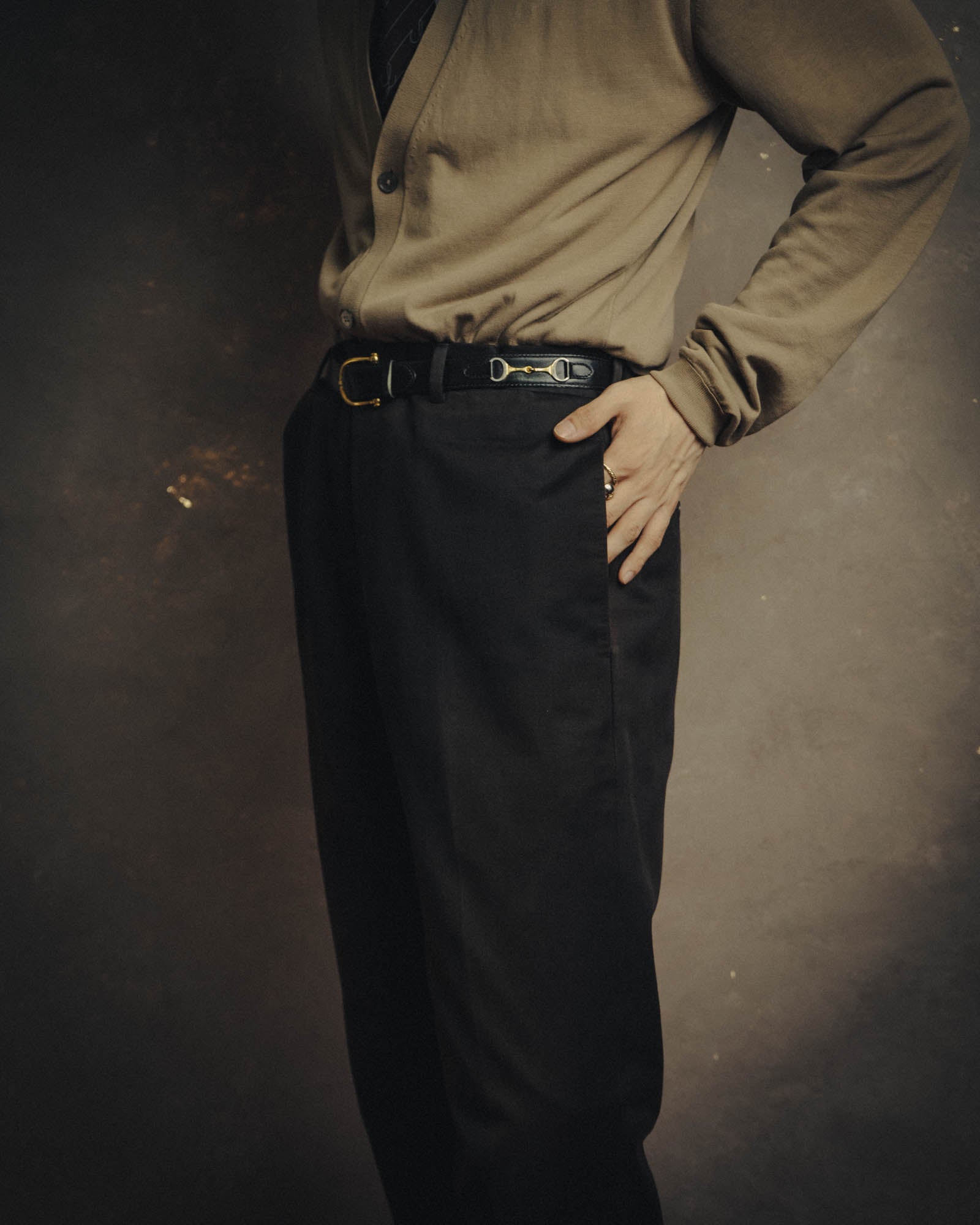 -SPECIAL- "Hermès" 90's-00's Refined cotton trousers