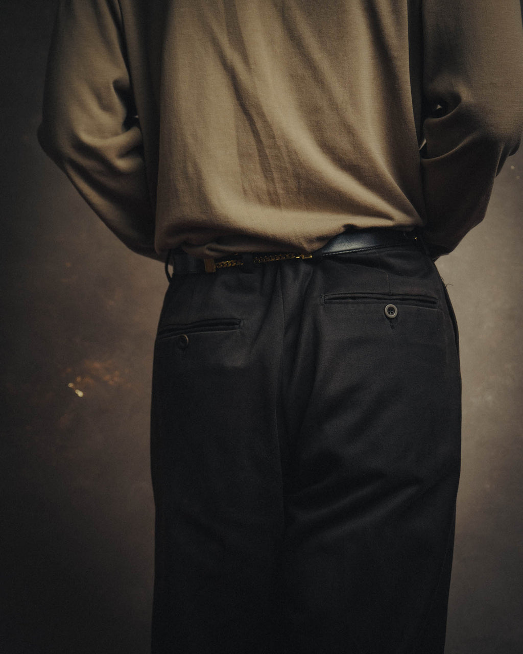 -SPECIAL- "Hermès" 90's-00's Refined cotton trousers