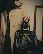 -SPECIAL- “Pierre Cardin” 90’s-00’s Belted flap leather top handle bag