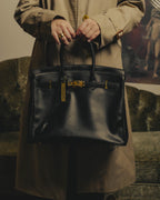 -SPECIAL- “Pierre Cardin” 90’s-00’s Belted flap leather top handle bag