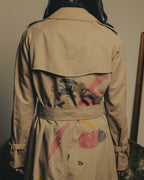 -SPECIAL- "Burberrys" 80's-90's Hand painted trench coat