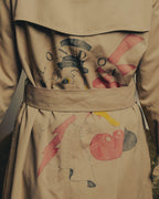 -SPECIAL- "Burberrys" 80's-90's Hand painted trench coat