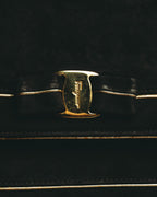-SPECIAL- "Salvatore Ferragamo" 10's Elegant suede chain shoulder bag