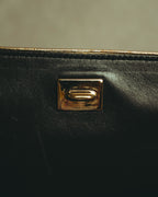 -SPECIAL- "Salvatore Ferragamo" 10's Elegant suede chain shoulder bag