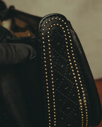 -SPECIAL- "Salvatore Ferragamo" 10's Elegant suede chain shoulder bag