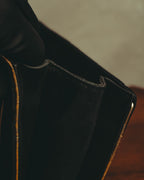-SPECIAL- "Salvatore Ferragamo" 10's Elegant suede chain shoulder bag
