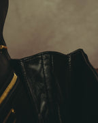 -SPECIAL- "Salvatore Ferragamo" 10's Elegant suede chain shoulder bag