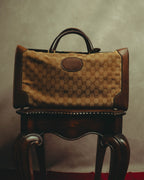 –SPECIAL– "GUCCI" 60's-70's Classic GG monogram Boston bag