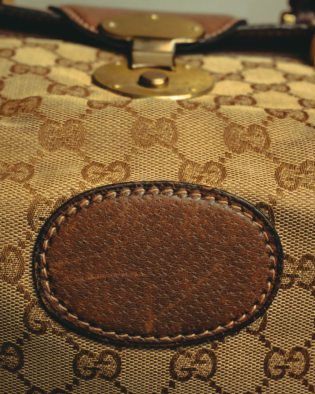 –SPECIAL– "GUCCI" 60's-70's Classic GG monogram Boston bag