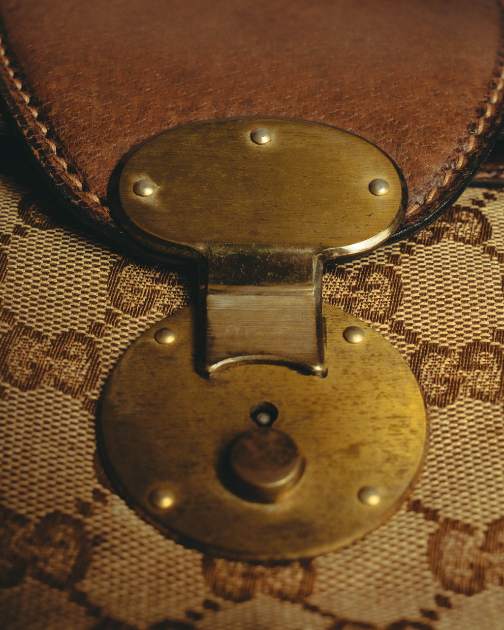–SPECIAL– "GUCCI" 60's-70's Classic GG monogram Boston bag