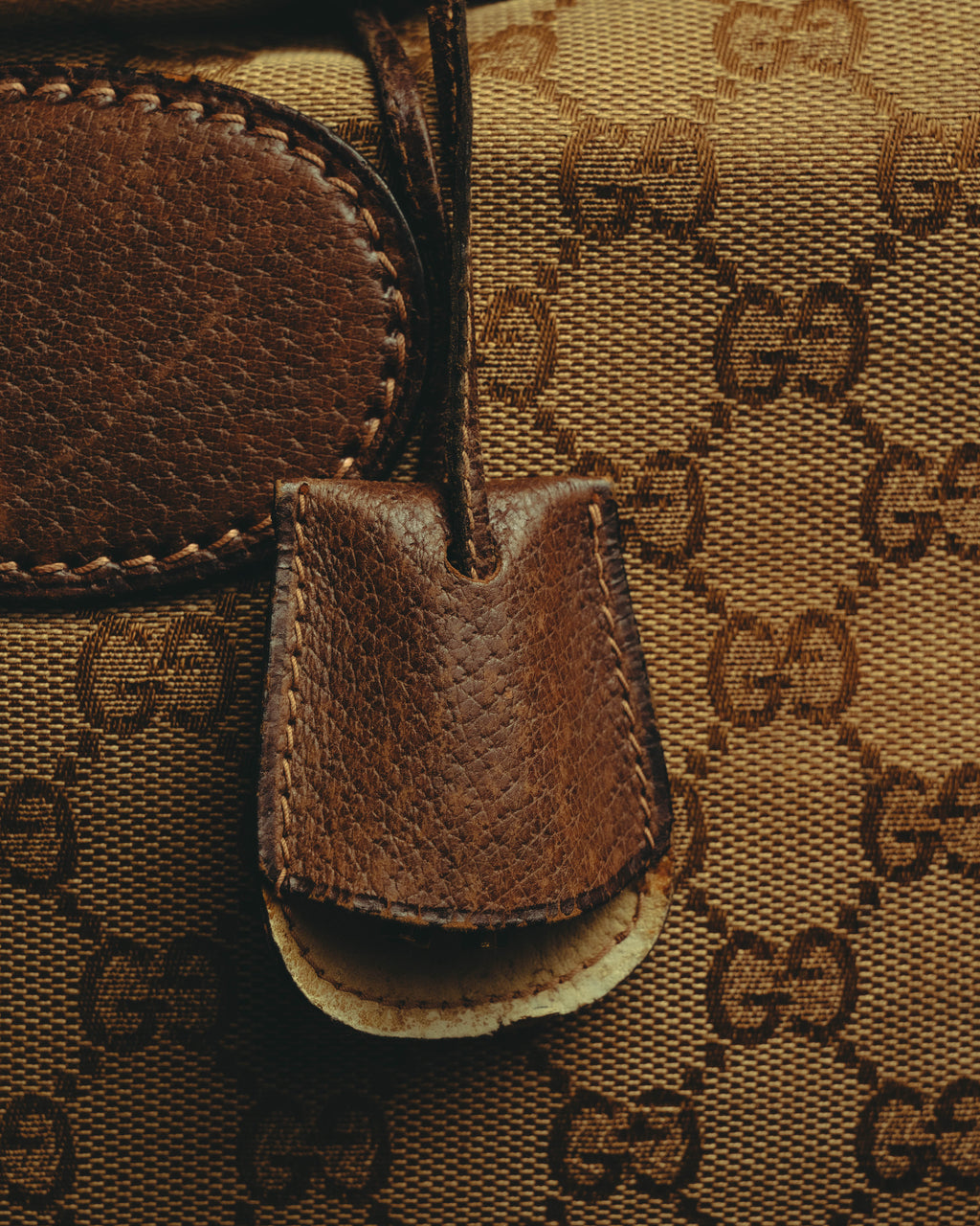 –SPECIAL– "GUCCI" 60's-70's Classic GG monogram Boston bag