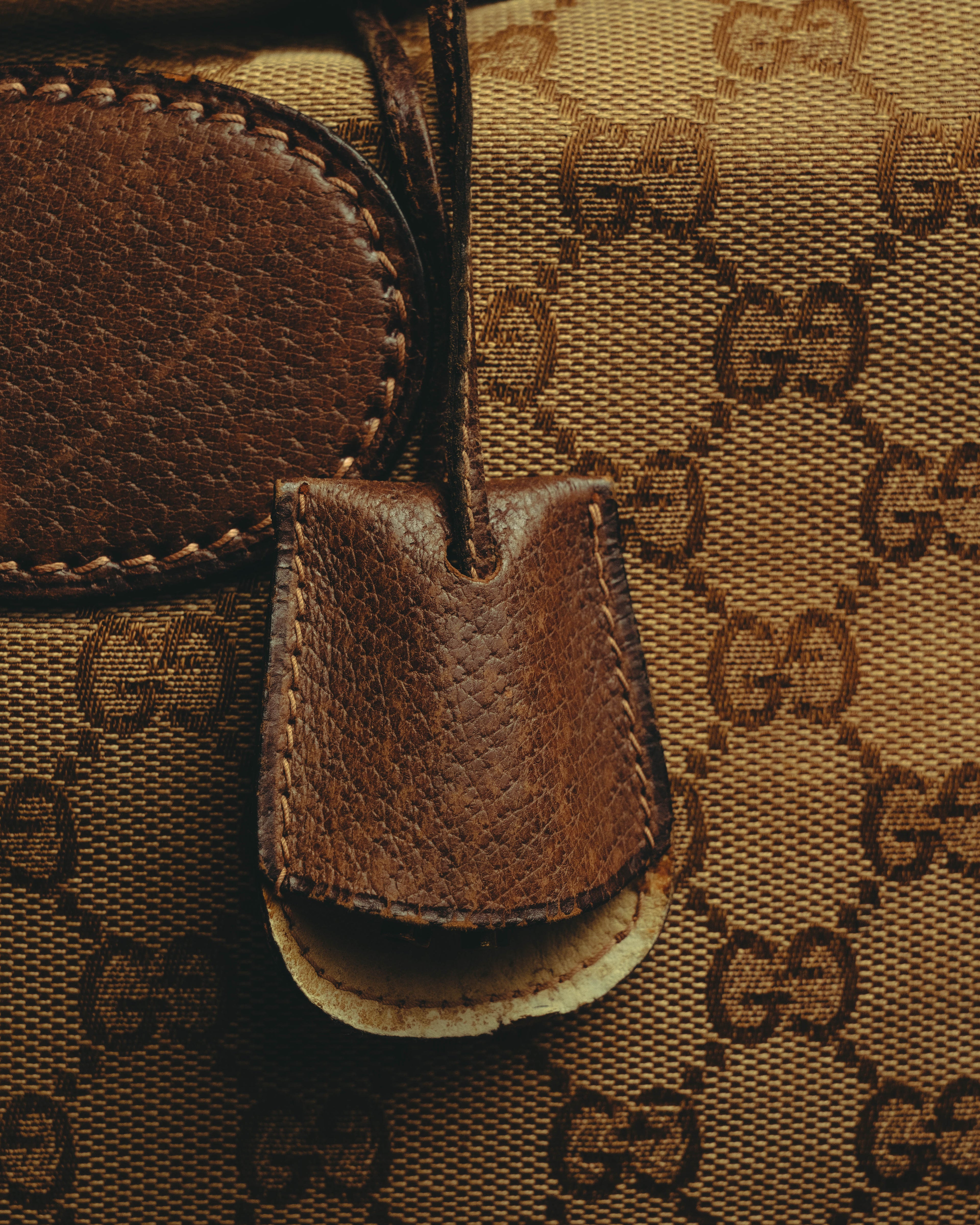 –SPECIAL– "GUCCI" 60's-70's Classic GG monogram Boston bag