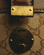 –SPECIAL– "GUCCI" 60's-70's Classic GG monogram Boston bag