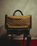 –SPECIAL– "GUCCI" 60's-70's Classic GG monogram Boston bag