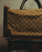 –SPECIAL– "GUCCI" 60's-70's Classic GG monogram Boston bag