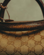 –SPECIAL– "GUCCI" 60's-70's Classic GG monogram Boston bag