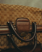 –SPECIAL– "GUCCI" 60's-70's Classic GG monogram Boston bag