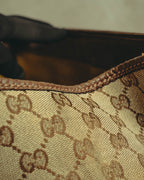 –SPECIAL– "GUCCI" 60's-70's Classic GG monogram Boston bag