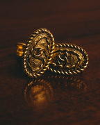 -SPECIAL- "CHANEL" 70's-80's Sculptural oval clip-on earrings