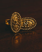 -SPECIAL- "CHANEL" 70's-80's Sculptural oval clip-on earrings