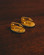 -SPECIAL- "CHANEL" 70's-80's Sculptural oval clip-on earrings