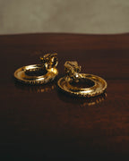 –SPECIAL– "Yves Saint Laurent" 80's-90's Sculptural clip-on hoop earrings