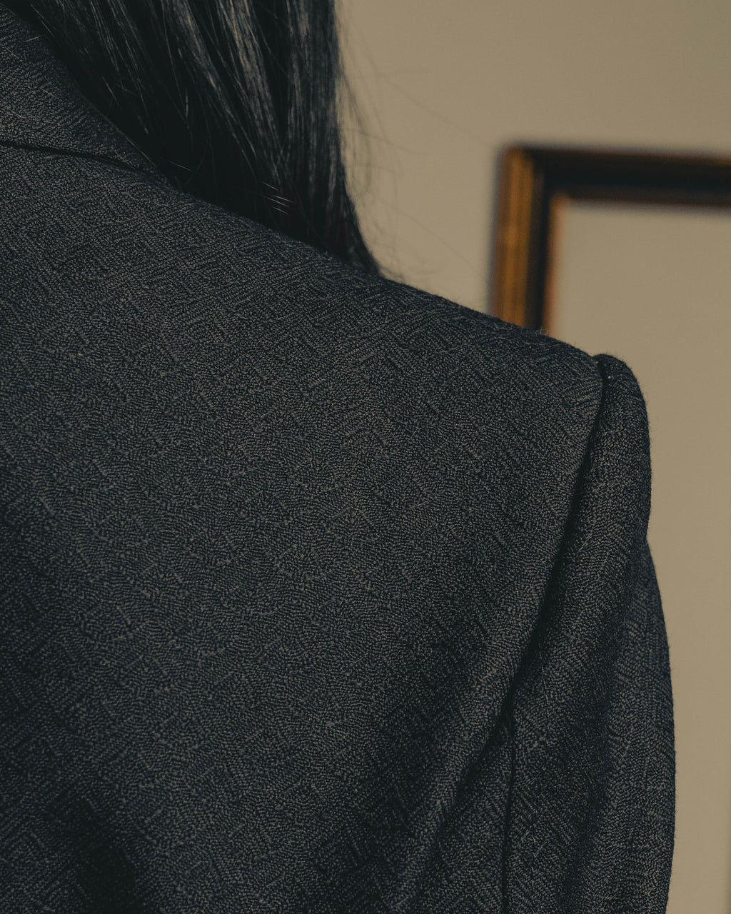 -SPECIAL- “GUCCI” 20’s Textured wool double breasted blazer with gold buttons