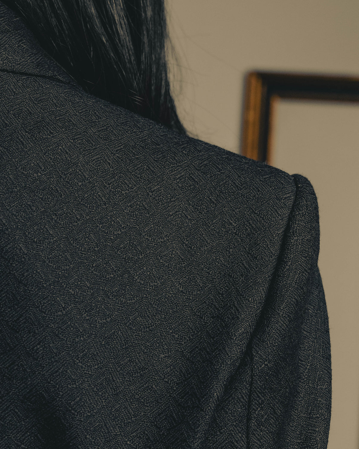 -SPECIAL- “GUCCI” 20’s Textured wool double breasted blazer with gold buttons
