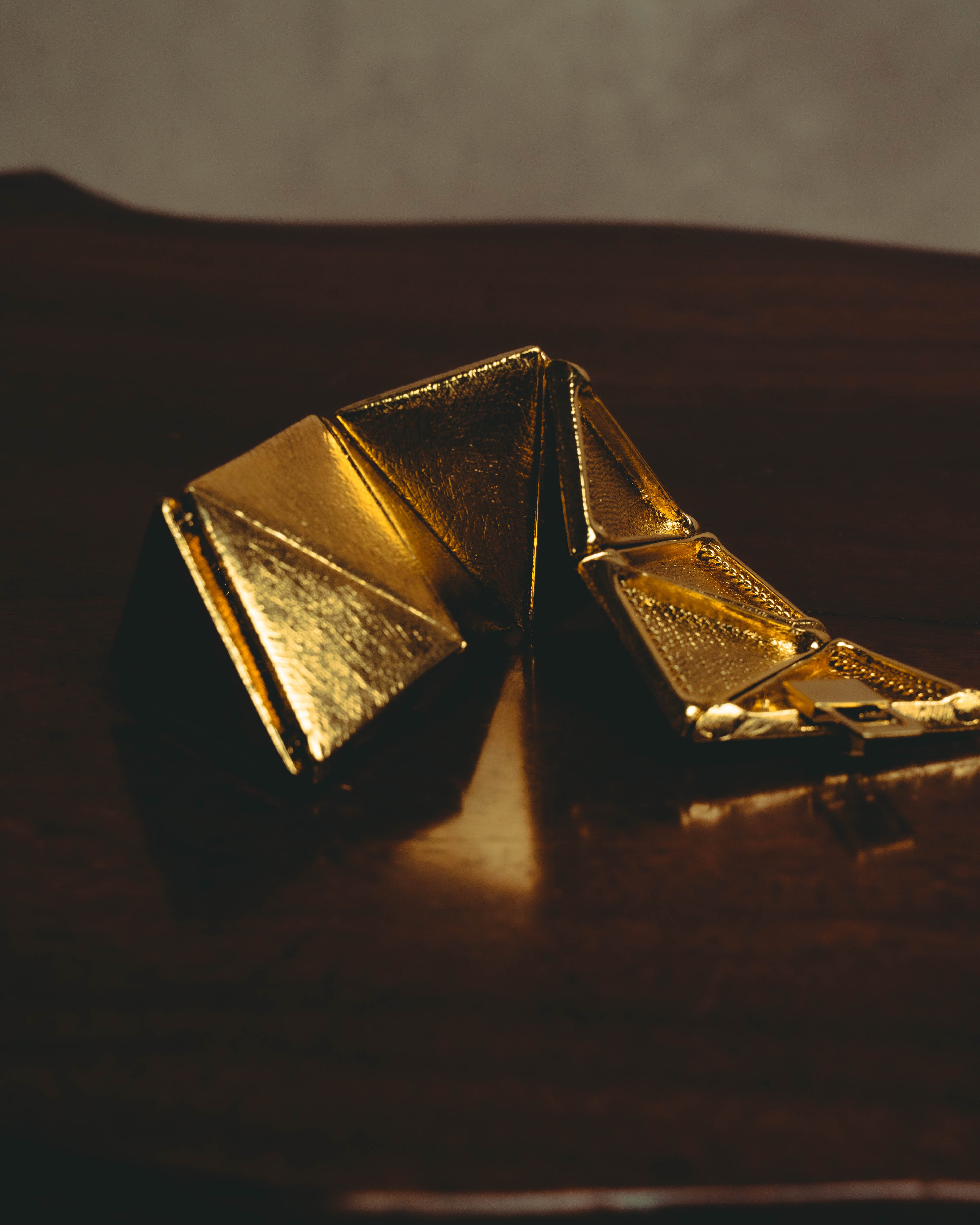 –SPECIAL– "Yves Saint Laurent" 80's-90's Sculptural geometric bracelet