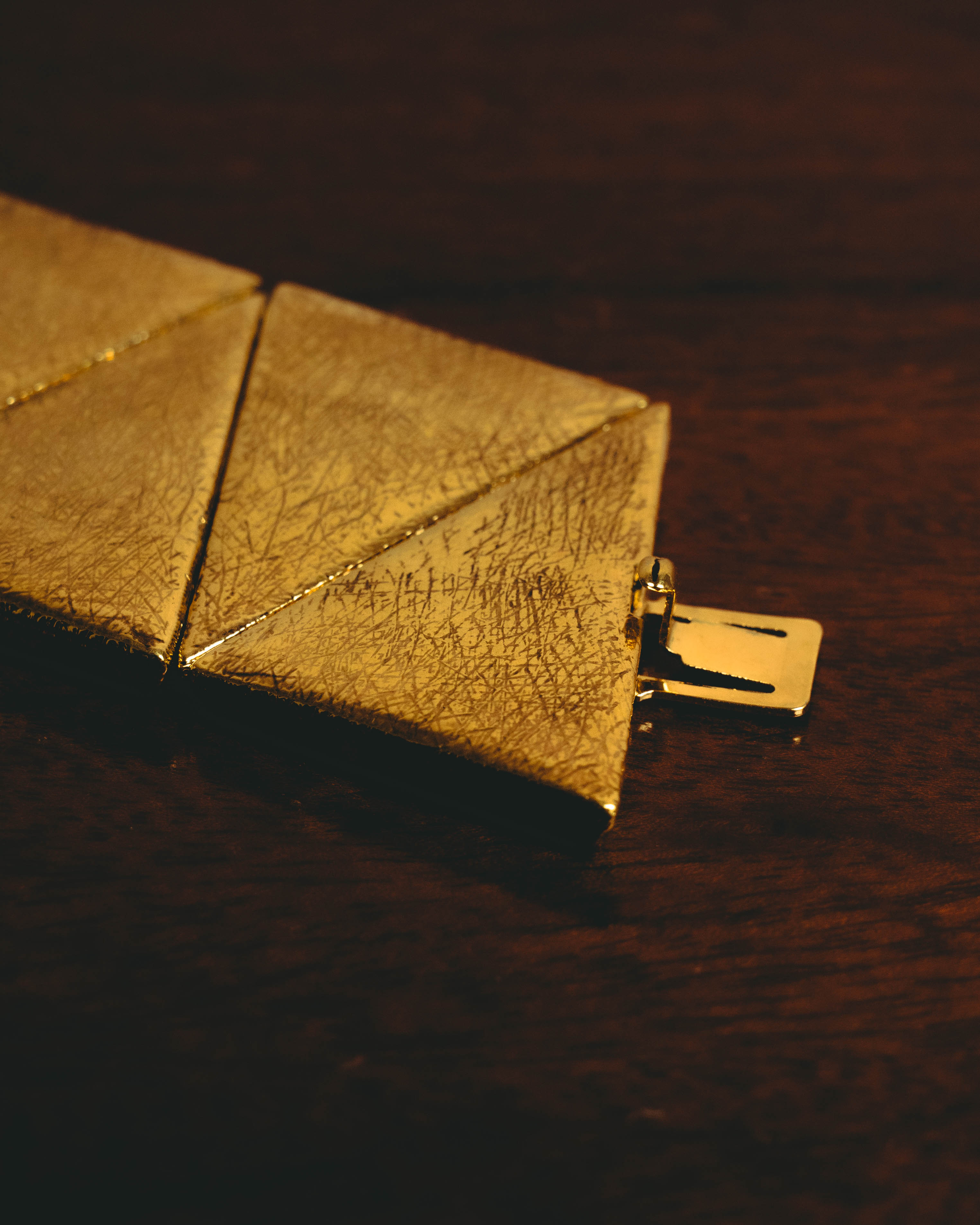 –SPECIAL– "Yves Saint Laurent" 80's-90's Sculptural geometric bracelet