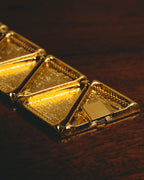 –SPECIAL– "Yves Saint Laurent" 80's-90's Sculptural geometric bracelet