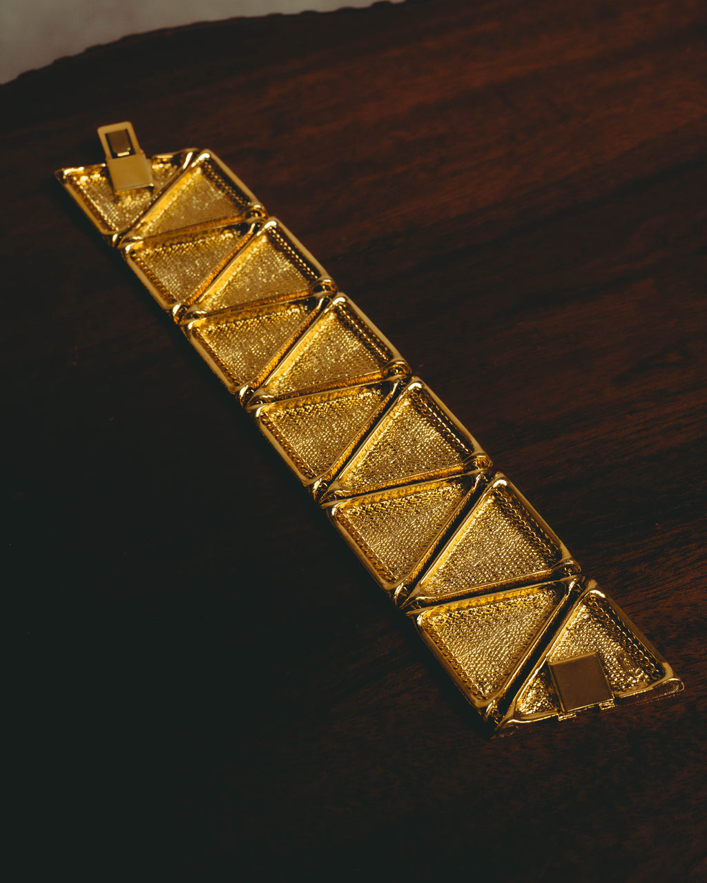 –SPECIAL– "Yves Saint Laurent" 80's-90's Sculptural geometric bracelet