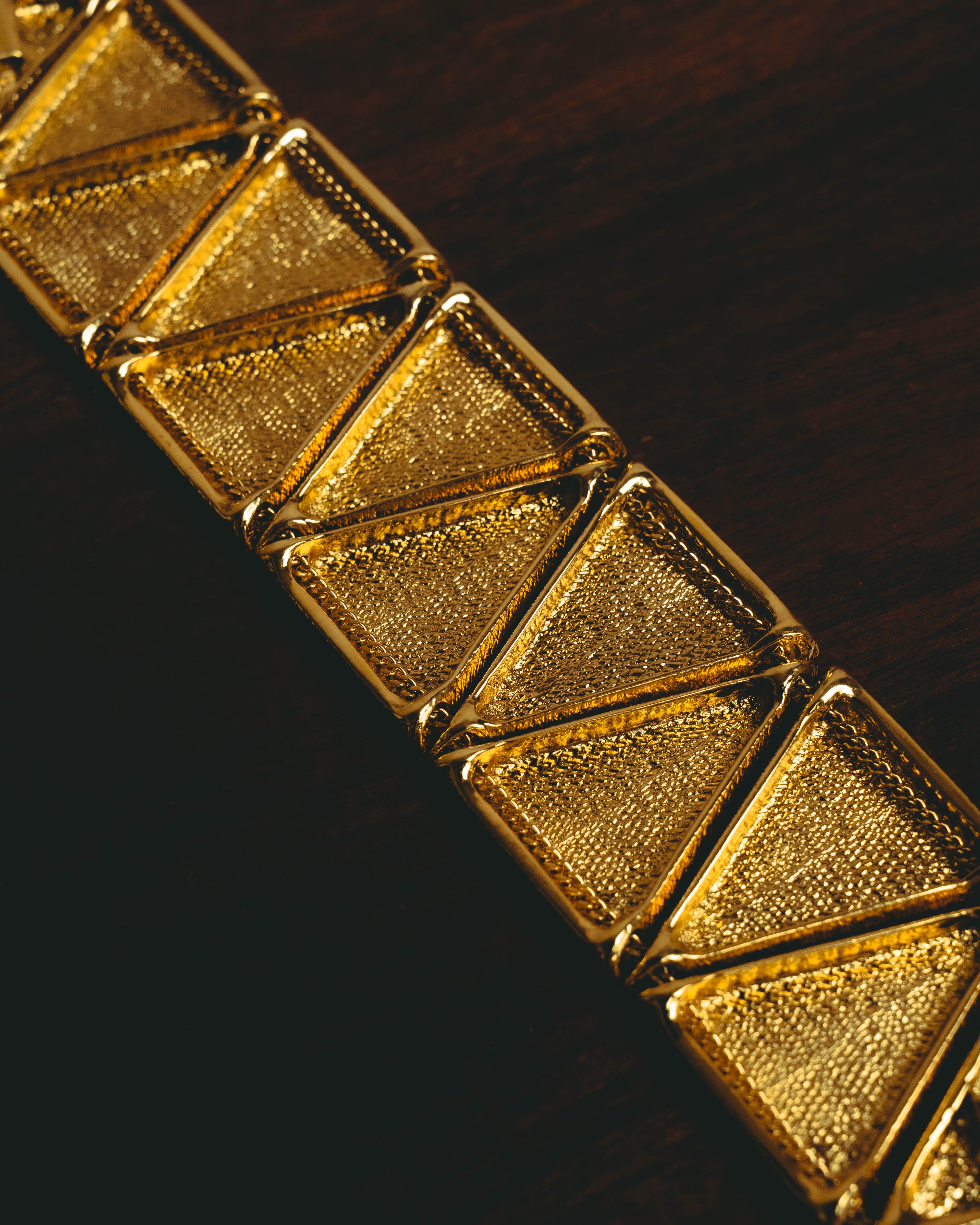 –SPECIAL– "Yves Saint Laurent" 80's-90's Sculptural geometric bracelet