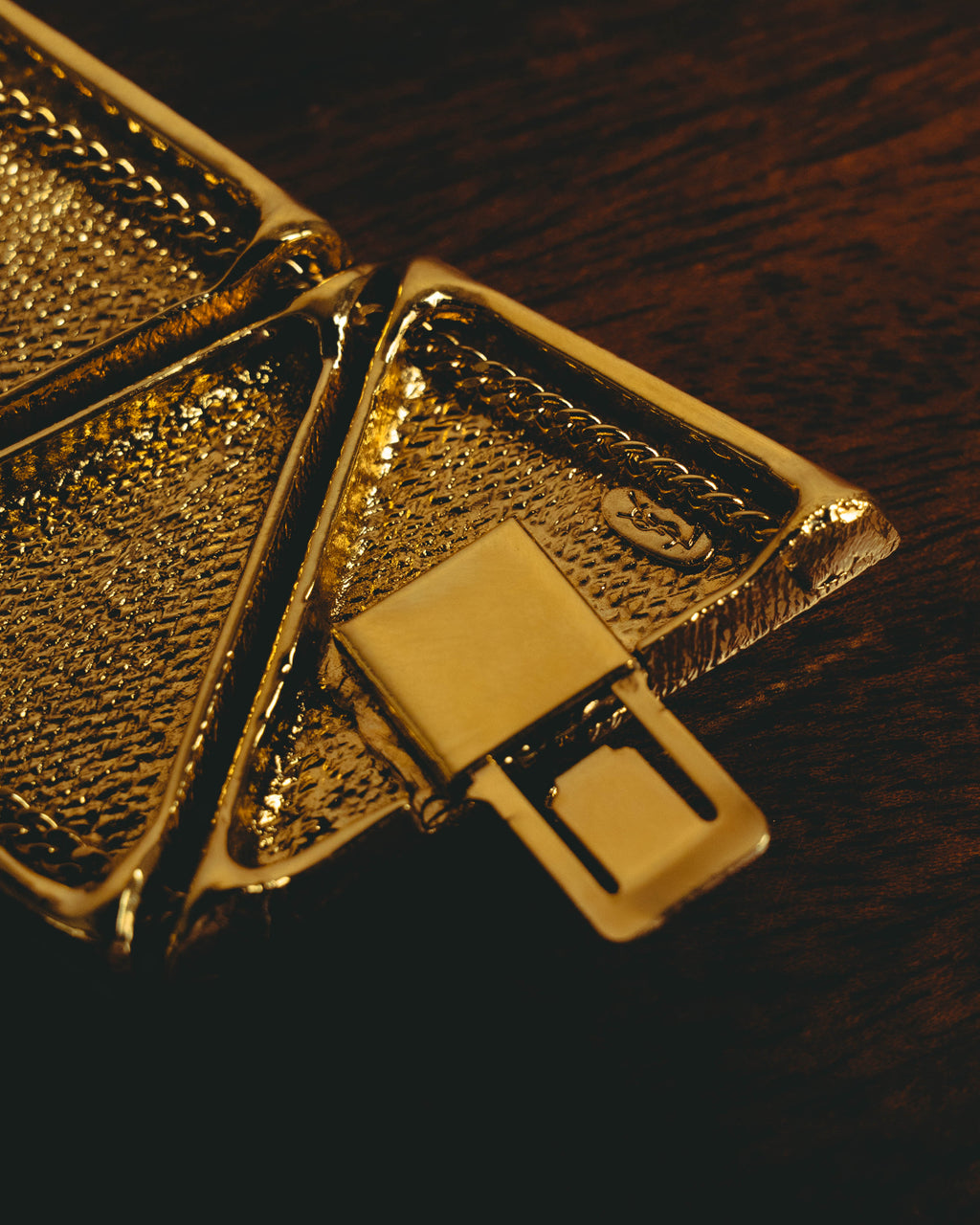 –SPECIAL– "Yves Saint Laurent" 80's-90's Sculptural geometric bracelet