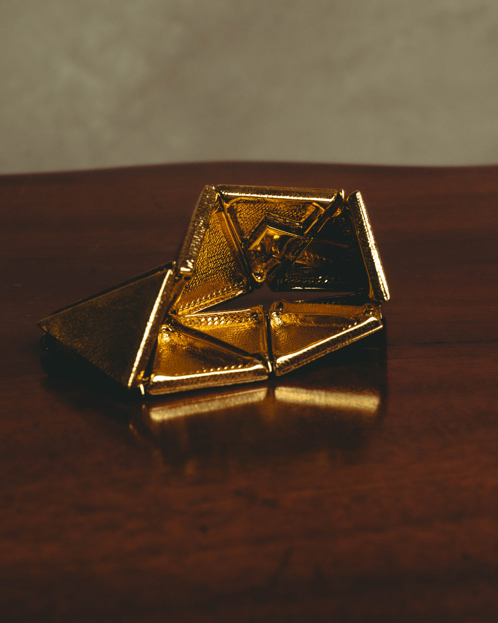 –SPECIAL– "Yves Saint Laurent" 80's-90's Sculptural geometric bracelet