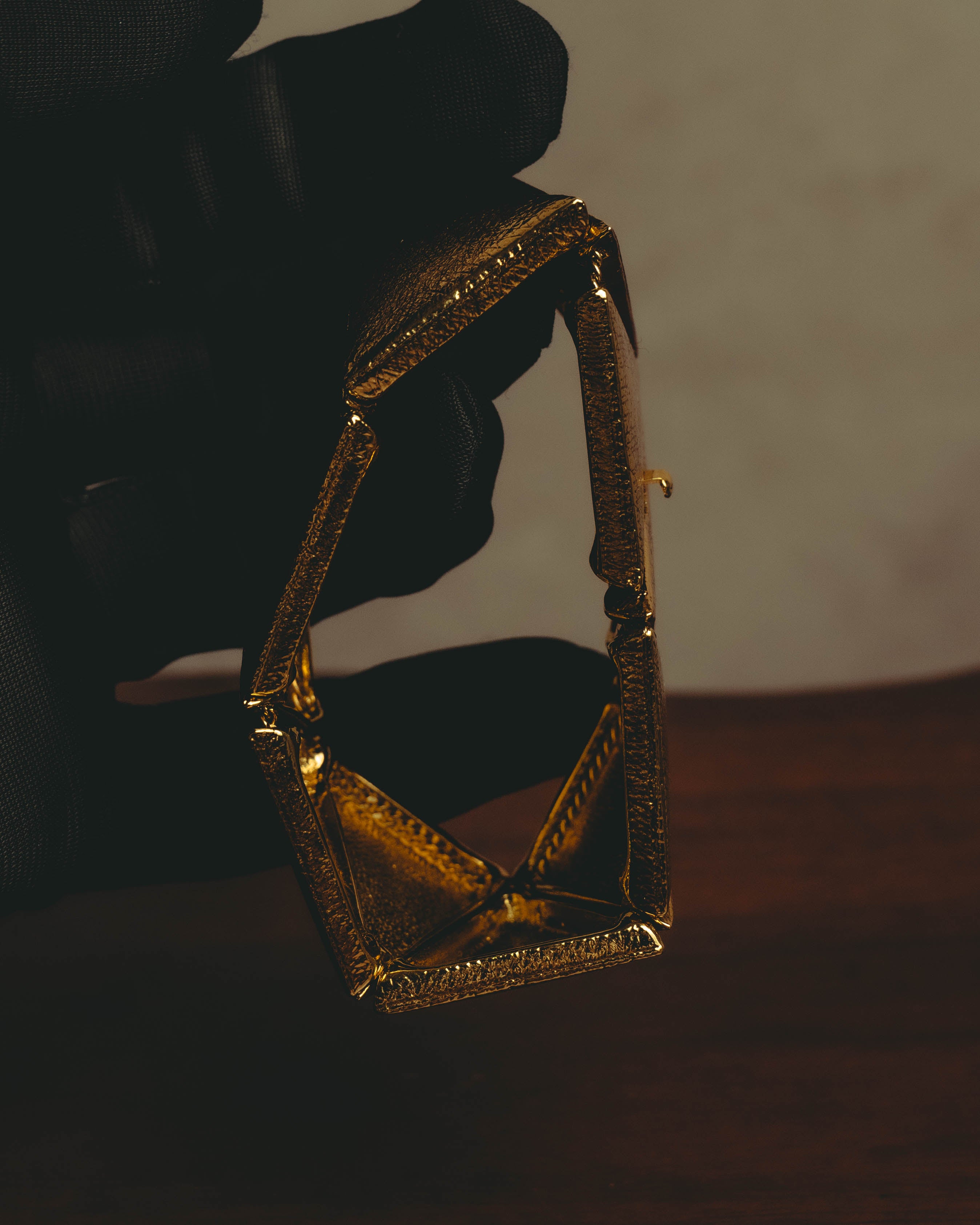 –SPECIAL– "Yves Saint Laurent" 80's-90's Sculptural geometric bracelet