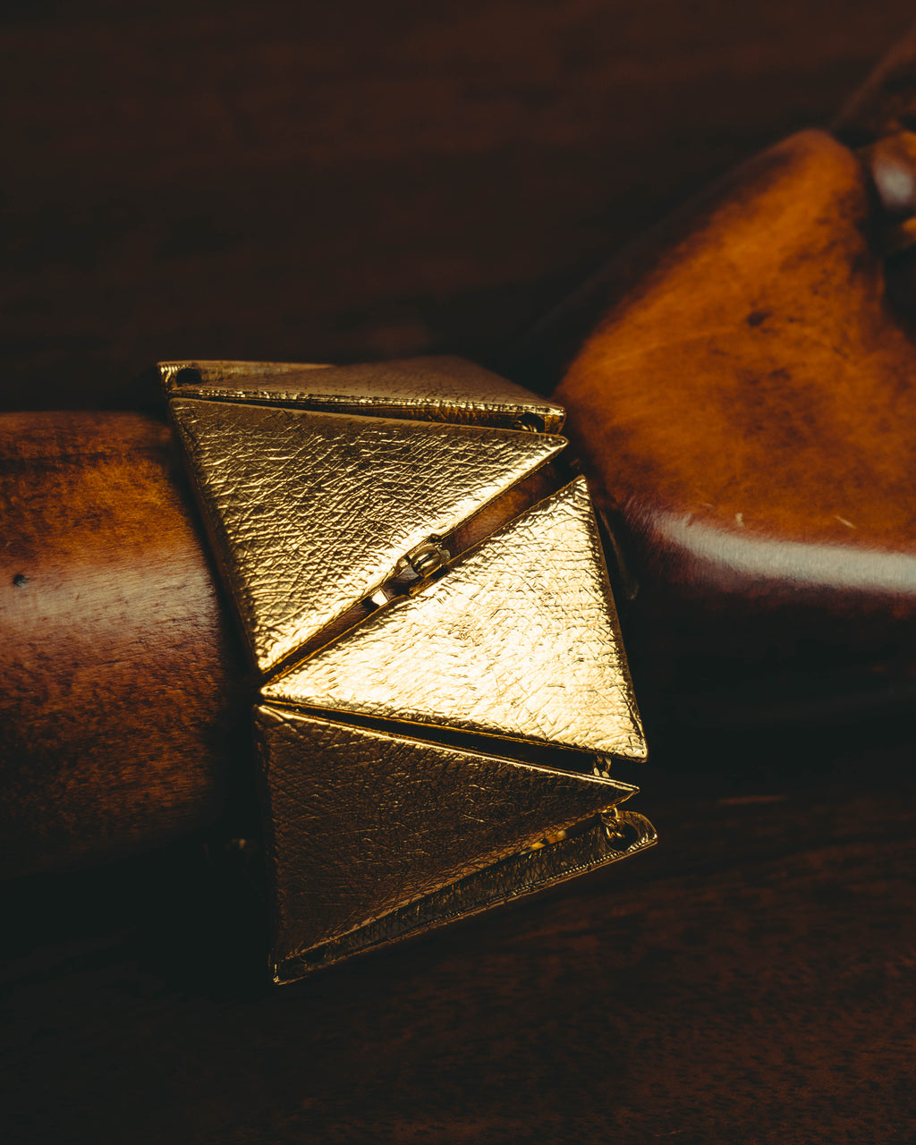 –SPECIAL– "Yves Saint Laurent" 80's-90's Sculptural geometric bracelet
