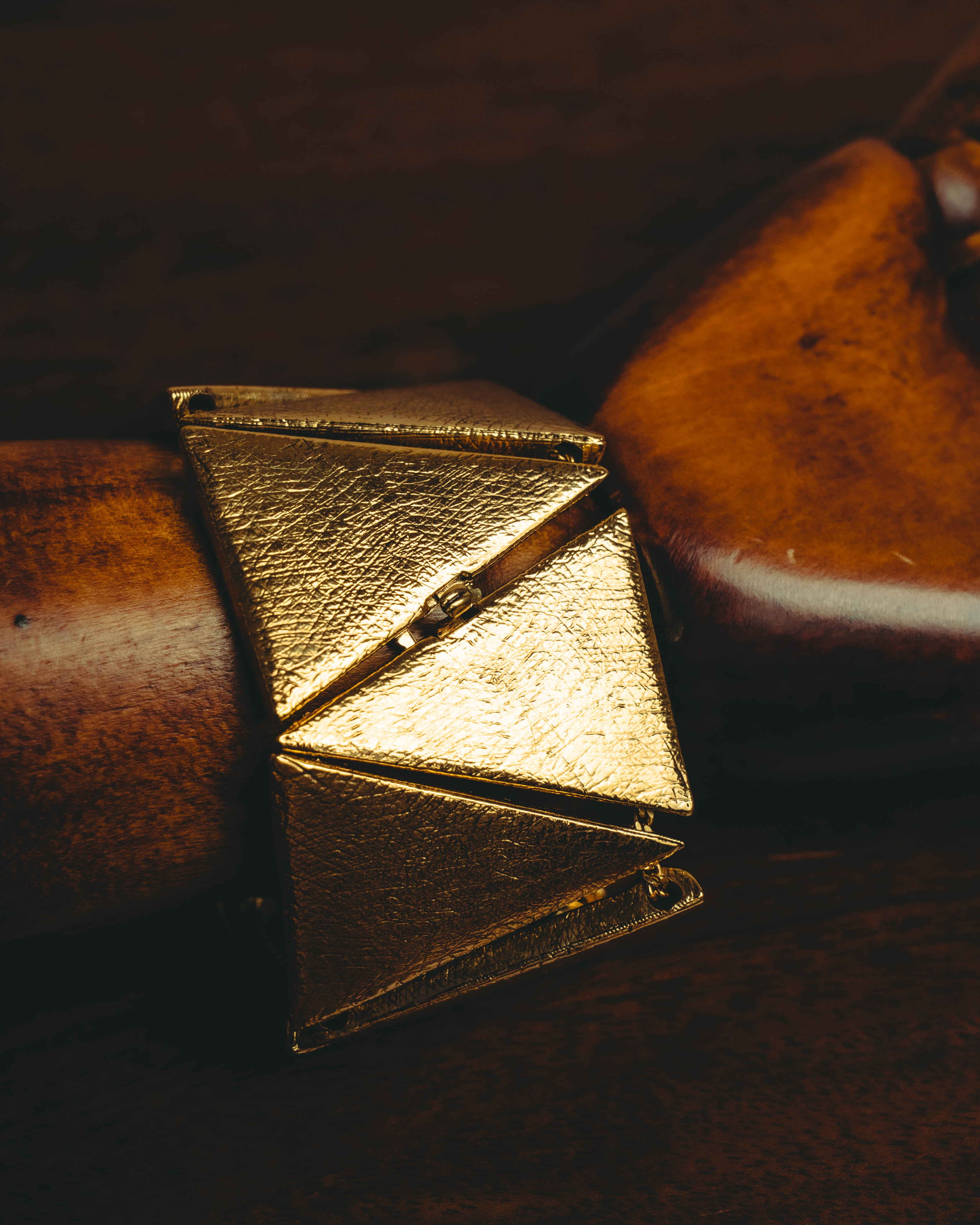 –SPECIAL– "Yves Saint Laurent" 80's-90's Sculptural geometric bracelet