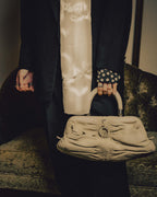 -SPECIAL- “Christian Dior” 00’s-10’s Karenina ruched leather top handle bag