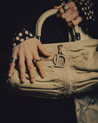 -SPECIAL- “Christian Dior” 00’s-10’s Karenina ruched leather top handle bag